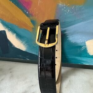 Neiman Marcus American alligator navy belt 30” 76 cm